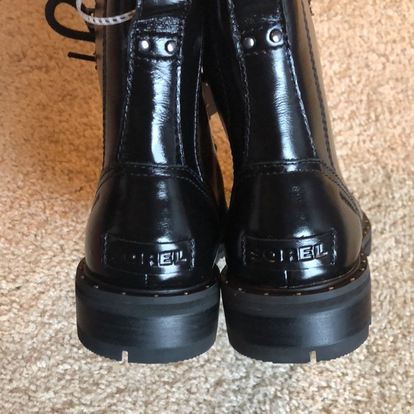 Sorel Lennox Lace Cozy Waterproof Black Boot 6.5 - Picture 5 of 10